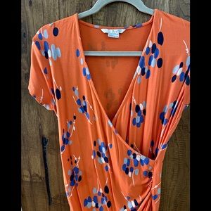 Boden// Orange Doted Crisscross Top>> Size 10